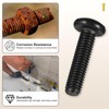 METALLIXITY Phillips Pan Head Bolt #8-32x1/4 25Pcs Steel Black