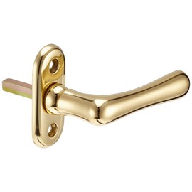 Basic Man Window Handle Stylish 504H Visible Screws 7 x 35 mm, polished brass [Pack of 1 102202674