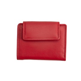 Josephine Osthoff 938 Women's Wallet, Small Wallet, Men's Slim Coin Purse with Coin Compartment, Genuine Leather, RFID Protection, red, coin purse
