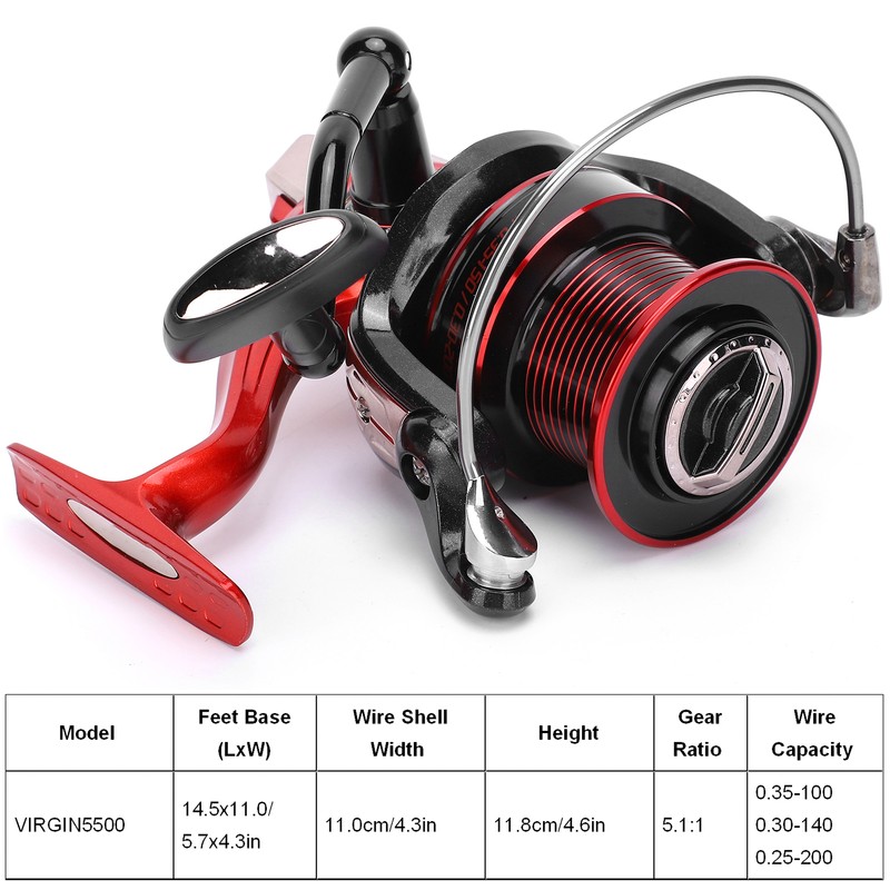 Spinning Reel 13+1 Bearings 5.1:1 Gear Ratio Left Right Interchangeable