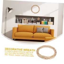 GRIRIW Grapevine Wreath Decorative Wooden Twig Vine Branch Wreath for Craft Home Decor Burlywood Natural Wreath for Door and Wall Decoration