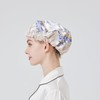 LONGDONG HOMEONE Shower Caps For Women Reusable Waterproof,Satin Lined Large