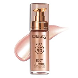 firstfly Aceite Iluminador, Protector Solar Fps 45, Maquillaje Corporal, Resistente Al Agua, Sin Transferencia, Loción Iluminadora, Brillo Para Mujer, Bronceador Líquido Iluminador, Larga Duración,