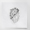 Transparent Decal Stickers of Lion (Metallic Silver) Premium Waterproof Vinyl