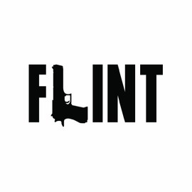Flint - Michigan - MI - Black - Sticker - Decal - Die Cut