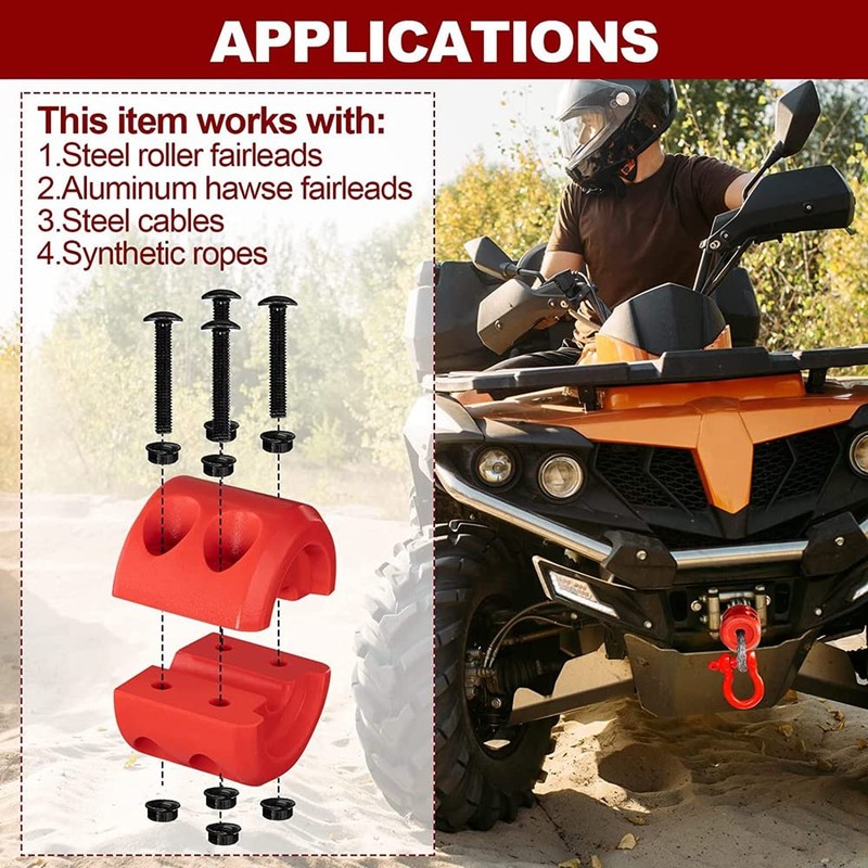 IMCCZONY 4Pcs Winch Stopper Compatible with ATV SUV ORV Cable