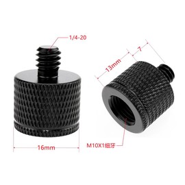 Visxcnu Thread Adapter 4 Pieces 3/8 Inch to 1/4 Inch & 1/4 Inch to 3/8 Inch Aluminium Alloy Tripod Screw Adapter for Camera, Speaker, Tripod, Microphone Stand, Microphone Stand, Monopod