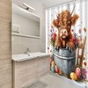 Printspree Highland Cow Easter Shower Curtain - 72x72 Inches Cute