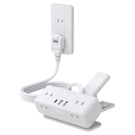 Mscien M Sign Clip, Power Strip with USB, Extension Cord, 6.6 ft (2 m), Lightning Guard, 6 AC Outlets, USB Outlet, Table, OA Tap, Octopus Outlet, Branching, Swing Plug, Storage, Stylish, Convenient,