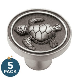 Franklin Brass Seaside Cottage (5-Pack) Cabinet Knobs | Brushed Satin Pewter Handles for Dresser Furniture Drawers/Kitchen/Door/Bathroom | 1-7/16" PBF656-BSP-C1