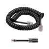 Telephone Cord Detangler,AIMIJIA Black Coiled Telephone Handset Cord 6 Ft