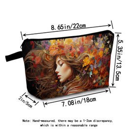 MoCaliduccious Mucha - style Women Makeup Bag Travel Cosmetic Bag Small Zipper Toiletry Bag