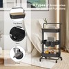 DTK 3 Tier Rolling Cart Uility Cart with Cover Board,