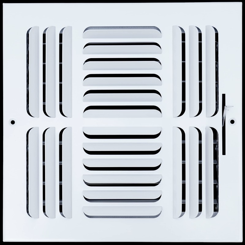 [2 Pack] Fits 10x10 Duct Opening 4 Way Fixed Curved