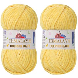 Himalaya Yarn Dolphin Baby 2 Skeins 264 Yards 2x100gram Super Bulky Polyester Baby Yarn