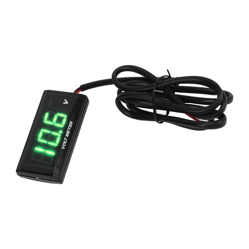 Universal LCD Motorcycle Voltmeter Ultra Thin Waterproof Voltmeter with Left
