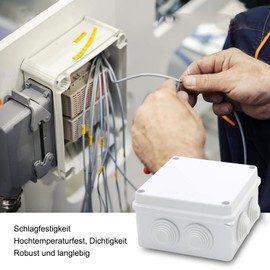 Junction Box Waterproof IP55 Surface-Mounted 85 x 85 x 50 mm Junction Box with Screw for Indoor and Outdoor Use Pack of 4