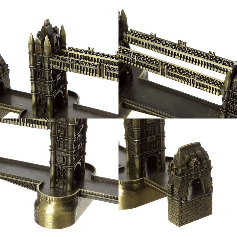 ZOVIE London Tower Bridge Metal World Building Model Home Desk