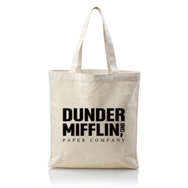 Office Canvas Totes for Women, Reusable Cloth Cotton Tote Bags, Eco-friendly Canvas Totes Bag, Casual Cotton Tote Bag for Vacation, Shopping, Work, Gym & Daily Use, Dunder Mifflin Tote Bag