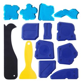 13 Pieces Caulk Tool Kit Sealant Silicone Finishing Tools Caulking Tools for Kitchen Bathroom Floor Sink Joint Sealant Sealing,Reuse and Replace (Blue) US221