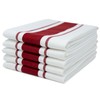 Sticky Toffee 100% Cotton Tea Towel - Red Stripe Pattern,