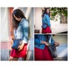 Leconi LE3049 Women’s Small Vintage-Style Leather Shoulder Bag/Handbag/Leisure Bag, 22