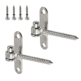 Semetall M12x 5'' J Bolt Gate Hinge Heavy Duty Gate Hinge for Wood Fence,One-Piece Molding Gate Hinge,304 Stainless Steel Wall Mount Gate Hinge for Farm Gate,2PCS