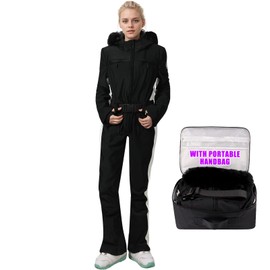 CUKWUYBY Women Ski Suit, Snowsuit Snowboard Slim Insulated Jumpsuit, Waterproof & Windproof for Winter Sports, With multifunctional storage bag, Small