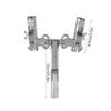 AntiRotary Stainless Steel Double Fishing Rod Holder Stepless FineTuning Fishing