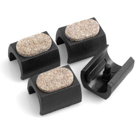 Design61 Felt Glides Set of 4 for Cantilever Chair Glides Diameter 23-25 mm Furniture Glides Clamp Shell Glides with Noise-Dampening Felt Sliding Surface