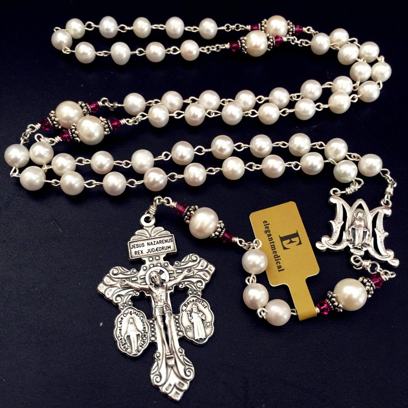 elegantmedical handmade pearls real pearl necklace lasso + sterling silver