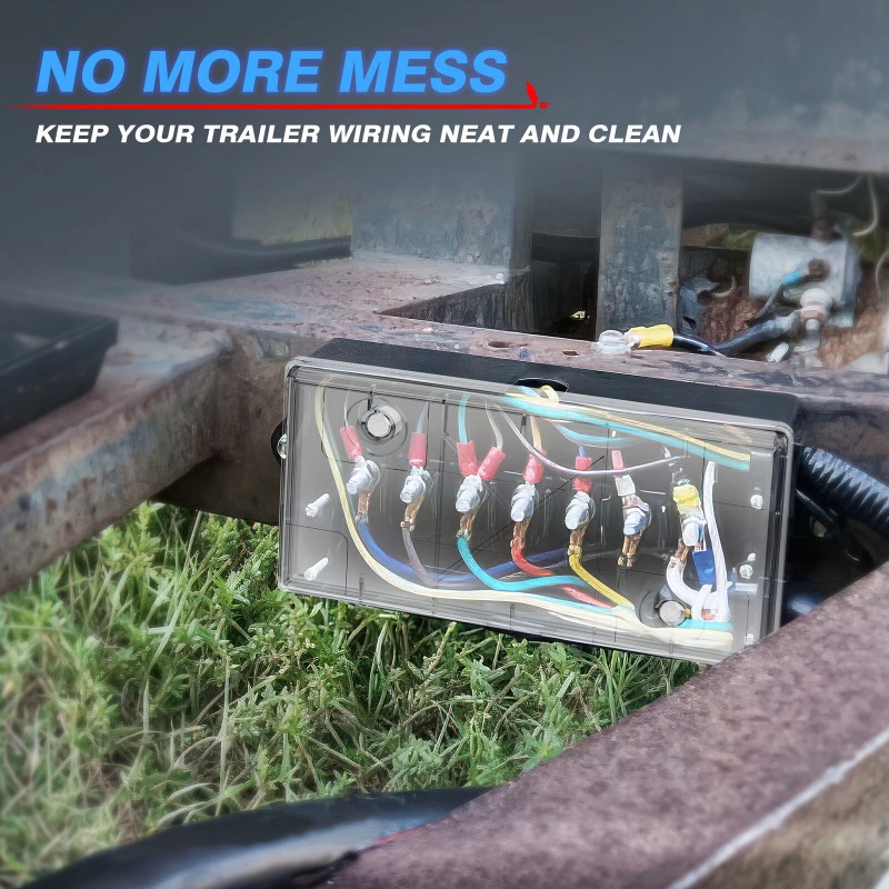 MICTUNING 12v 7 Way RV Wiring Trailer Junction Box 7