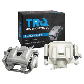 TRQ Rear Brake Caliper Set Brackets Hardware Zinc Coated Compatible with 2004-2010 Toyota Sienna