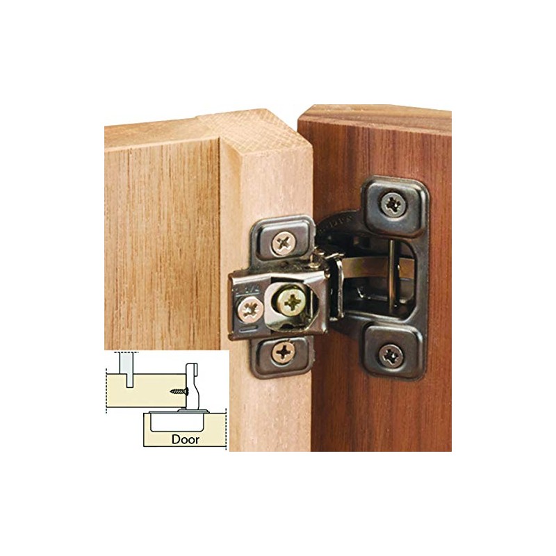 Salice 106° Self Close 1-1/4" Overlay Face Frame Hinge, Nickel