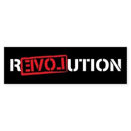 CafePress Ron Paul Revolution Sticker (Bumper) 10"x3" Rectangle Vinyl Bumper Sticker Car Decal