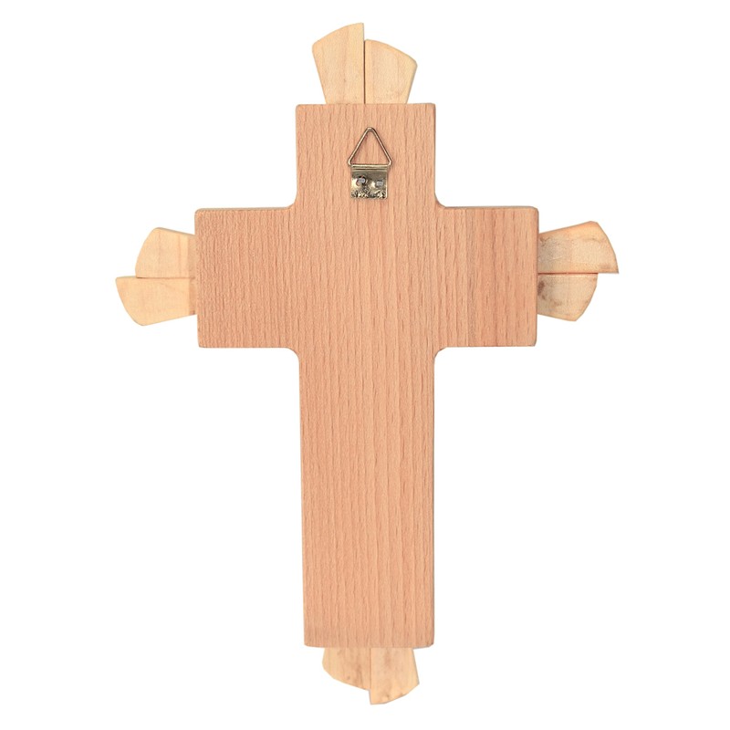 Kaltner Präsente Geschenkidee - Wandkreuz Echtes Holz Buche und Ahorn
