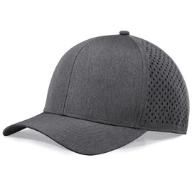 Oversize XXL Baseball Cap for Big Heads, Extra Large Performance Snapback Hats, Plus Size Quick Dry Mesh Ball Cap Grey
