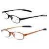 Mcoorn Lightweight Reading Glasses,Flexible(Memory Plastic) Readers for Men and Women