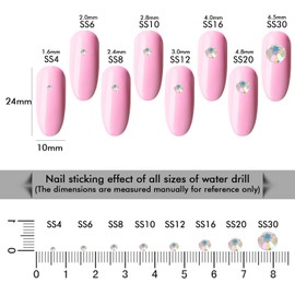 GAVIYE 1440Pcs Moonlight Crystal Rhinestones,Glass Flatback Rhinestones Gemstones for Nail Face Makeup Art Crafts Clothes Decoration -(SS12,3.0mm,Moonlight)