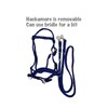 black and blue pony bitless bridle horse tack side pull