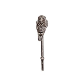 Knober Tierische Wandhaken –stabile Tierkopf-Haken für Wand & Vorhang – Vintage Look – vielseitig als Garderobenhaken oder Vorhanghalter nutzbar - Eule