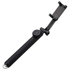 Elecom P-SSB01RBK Selfie Stick with Bluetooth Remote Control, 360° Rotation, 360° Rotation, Black