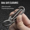 KeyUnity Titanium Double-Sided Carabiner Belt Keychain Clip, Quick Release Keyring,
