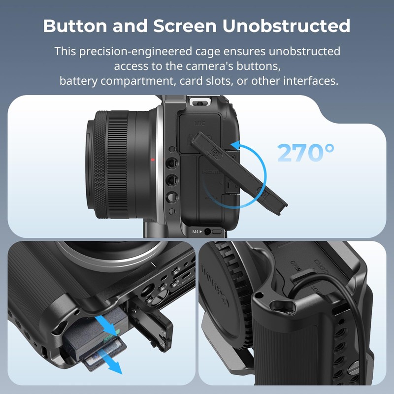 SMALLRIG Cage for Canon EOS R50 V (Black) 5427
