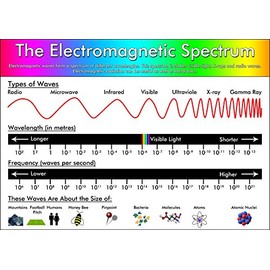 Science - The Electromagnetic Spectrum Information Poster - Teach & Learn, Display, Classroom Decoration - Paper Laminated - A1 Size 84.1 x 59.4 cm