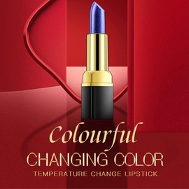 LICHENGTAI Colour Changing Lipstick, Magic Temperature Colour Change Lipstick Makeup Lip Care, Blue Rose Moisturising Lipstick Gift for Women