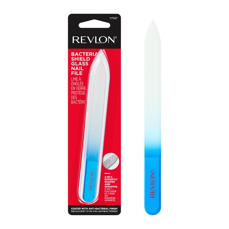 Revlon Glass Nail File, Manicure Tool for Shaping Natural Fingernails,