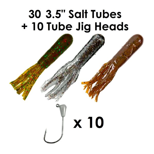 Unbranded Tube Jig Heads Soft Plastic Dipped Tubes Baits Bass
