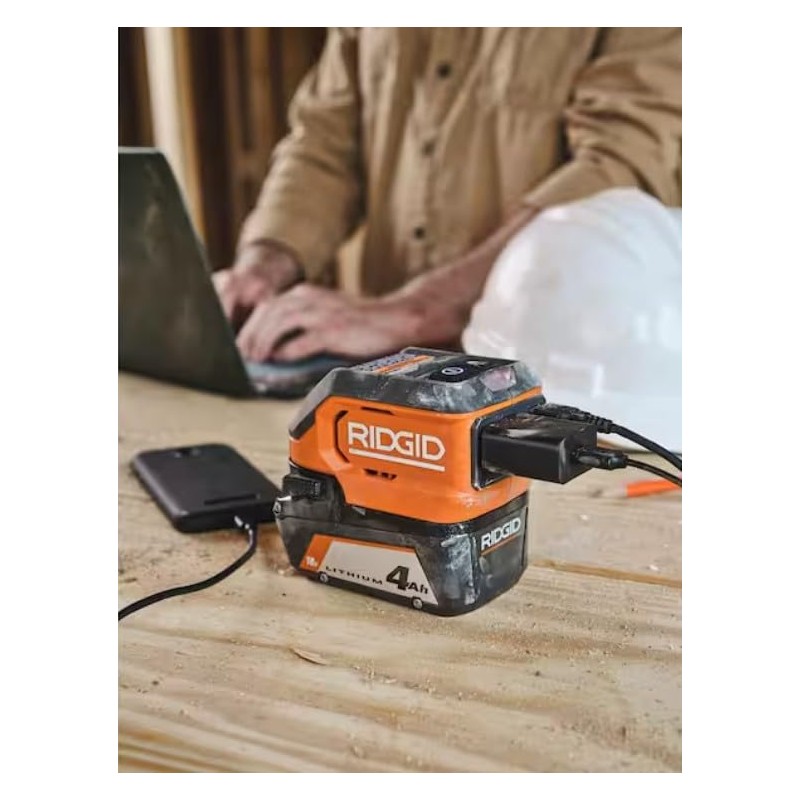 RIDGID 18V - Inversor de potencia inalámbrico de 175 vatios