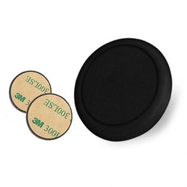 Circular Magnetic Phone Holder with Rubber Grip, Neodymium, and Auxiliary Plate Smartphone Circular Magnet 50mm Black 2ea